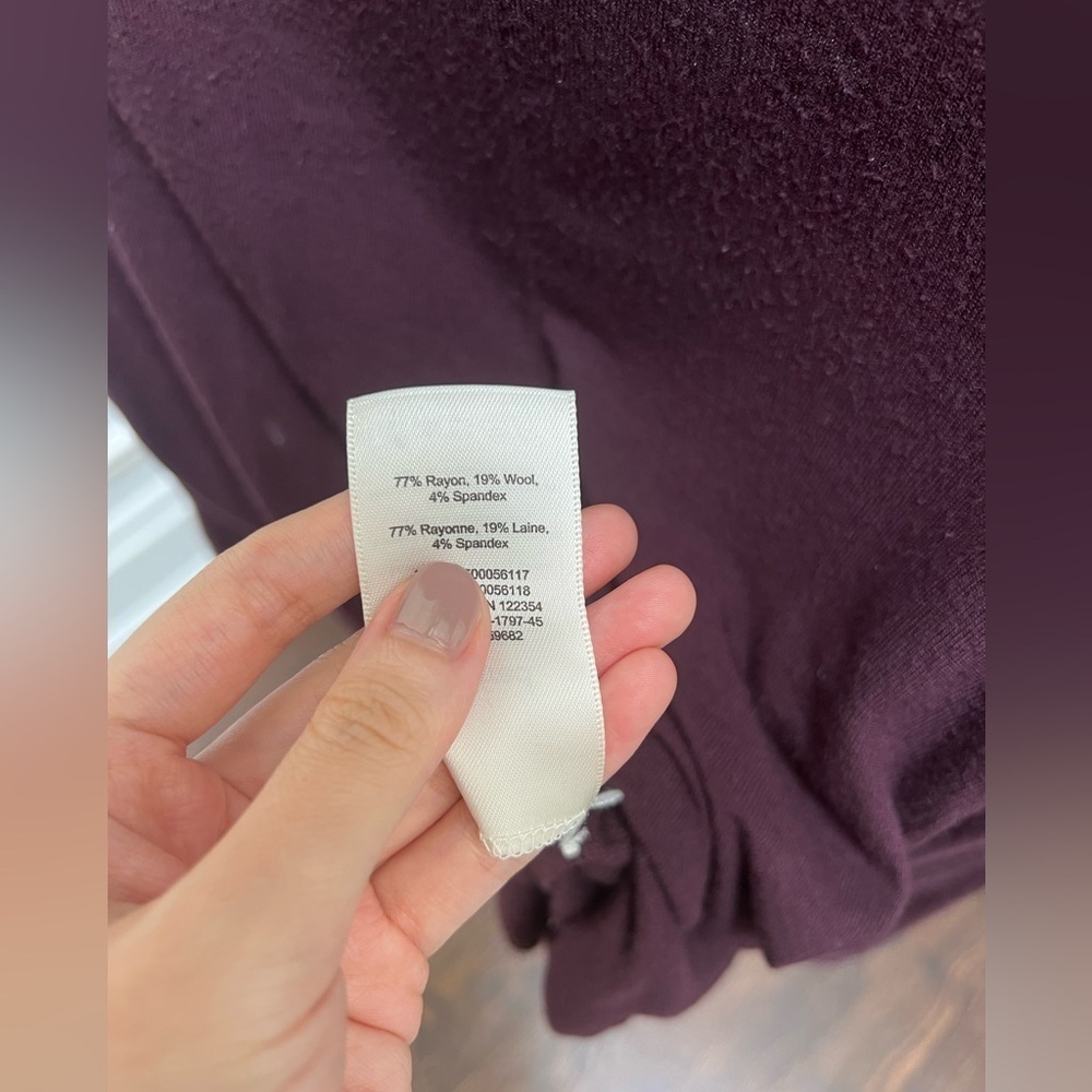 Aritzia burgundy turtleneck blouse - Picture 8 of 8